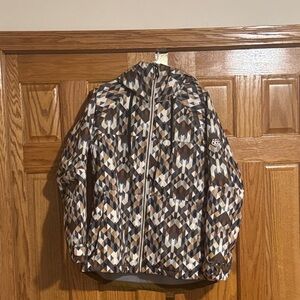 686 Infidry Geometric Patterned Ski Jacket size Medium